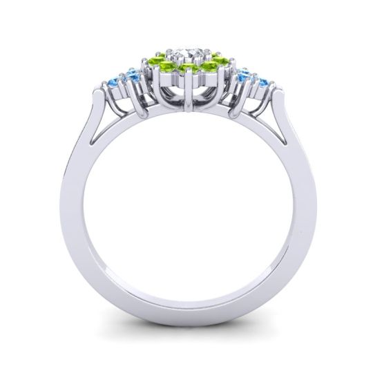 Simple Floral Pave Zepala Ring