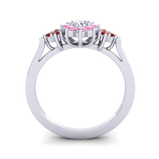 Simple Floral Pave Zepala Ring