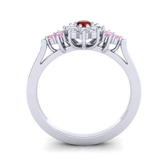 Simple Floral Pave Zepala Ring