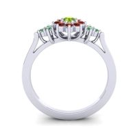 Simple Floral Pave Zepala Ring