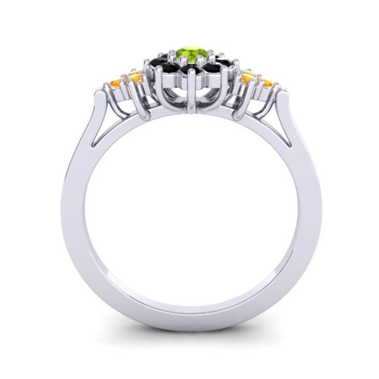 Simple Floral Pave Zepala Ring