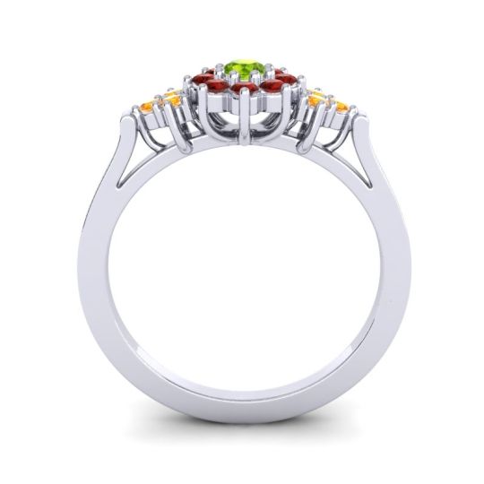 Simple Floral Pave Zepala Ring