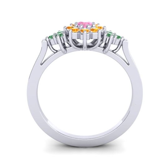 Simple Floral Pave Zepala Ring