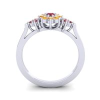 Simple Floral Pave Zepala Ring