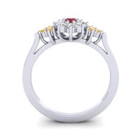 Simple Floral Pave Zepala Ring