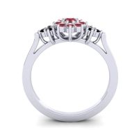 Simple Floral Pave Zepala Ring