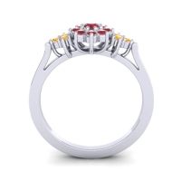 Simple Floral Pave Zepala Ring