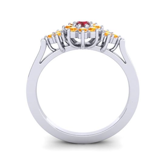 Simple Floral Pave Zepala Ring