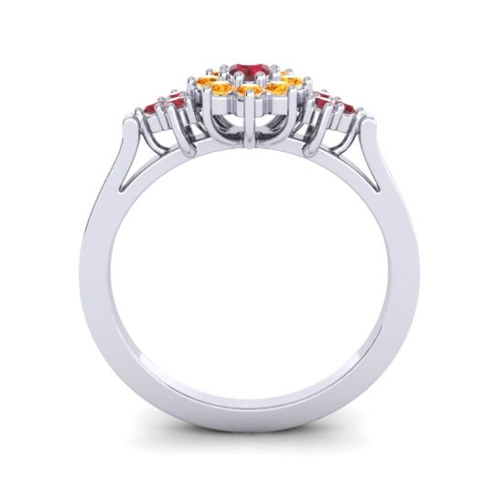 Simple Floral Pave Zepala Ring