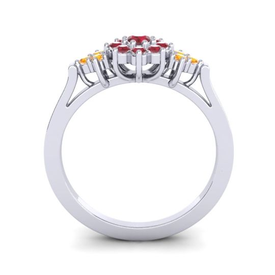 Simple Floral Pave Zepala Ring