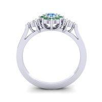 Simple Floral Pave Zepala Ring