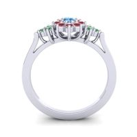 Simple Floral Pave Zepala Ring