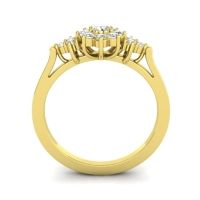 Simple Floral Pave Zepala Ring