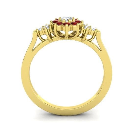 Simple Floral Pave Zepala Ring