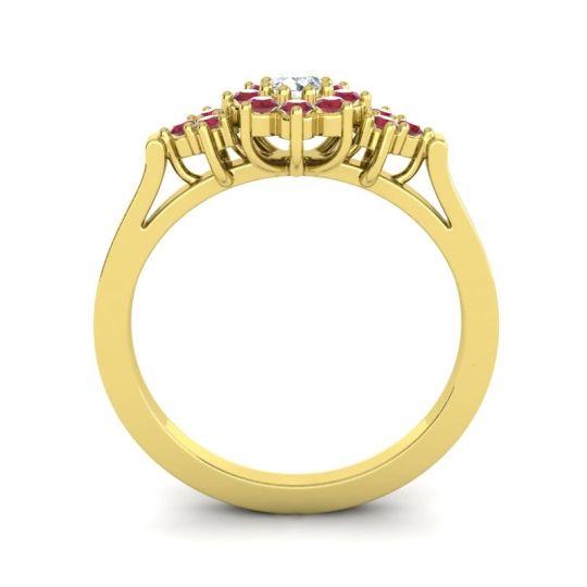 Simple Floral Pave Zepala Ring