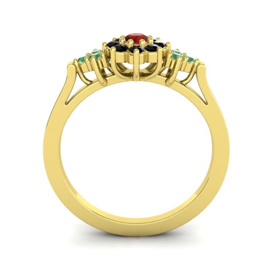 Simple Floral Pave Zepala Ring