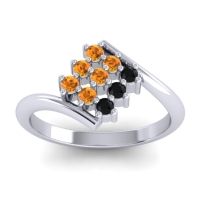 Citrine Fashion Ring In Palladium With Black Onyx – Navaza Simple Ring