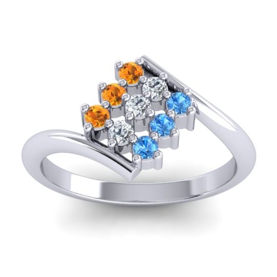 Simple Pave Bypass Navaza Ring