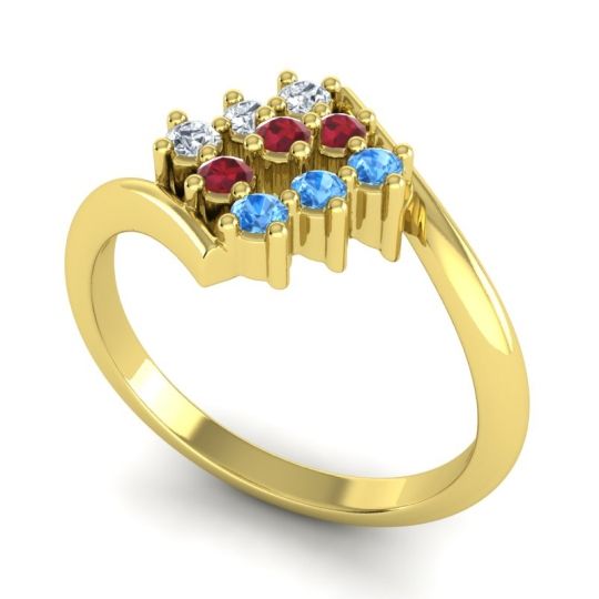 Simple Pave Bypass Navaza Ring