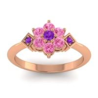 Simple Floral Pave Abja Ring