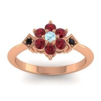 Simple Floral Pave Abja Ring