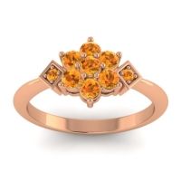 Simple Floral Pave Abja Ring