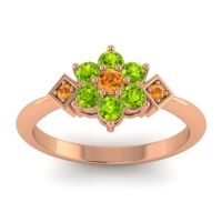 Simple Floral Pave Abja Ring