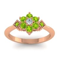 Simple Floral Pave Abja Ring