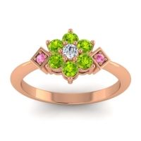 Simple Floral Pave Abja Ring