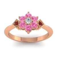 Simple Floral Pave Abja Ring