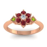 Simple Floral Pave Abja Ring