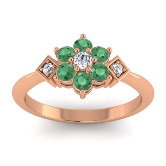 Simple Floral Pave Abja Ring