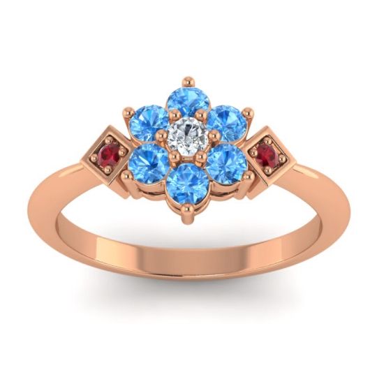 Simple Floral Pave Abja Ring