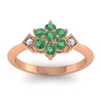 Emerald Fashion Ring In 18K Rose Gold With Aquamarine – Abja Simple Ring