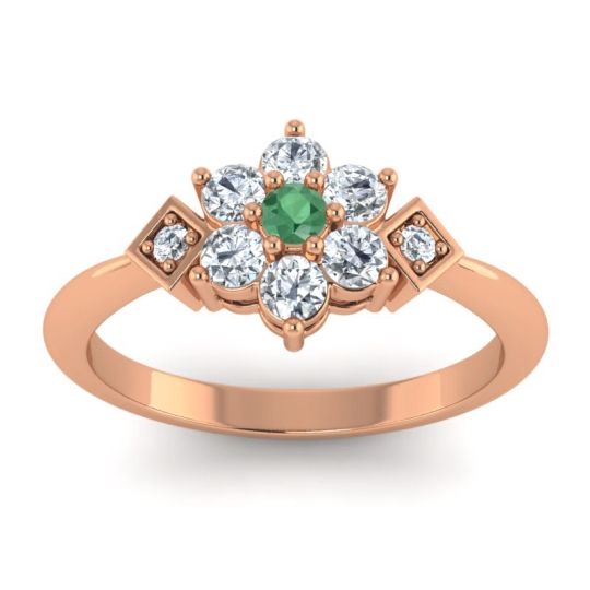 Simple Floral Pave Abja Ring