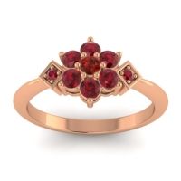 Simple Floral Pave Abja Ring