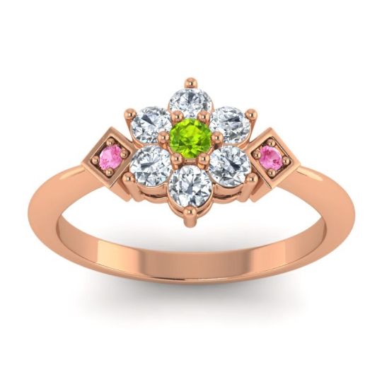 Simple Floral Pave Abja Ring