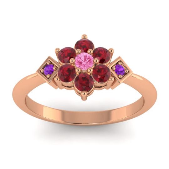 Simple Floral Pave Abja Ring