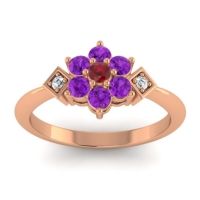 Simple Floral Pave Abja Ring