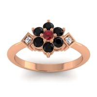 Simple Floral Pave Abja Ring