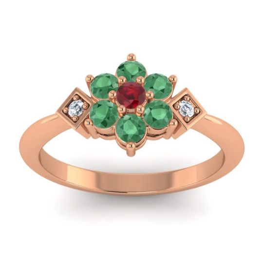 Simple Floral Pave Abja Ring