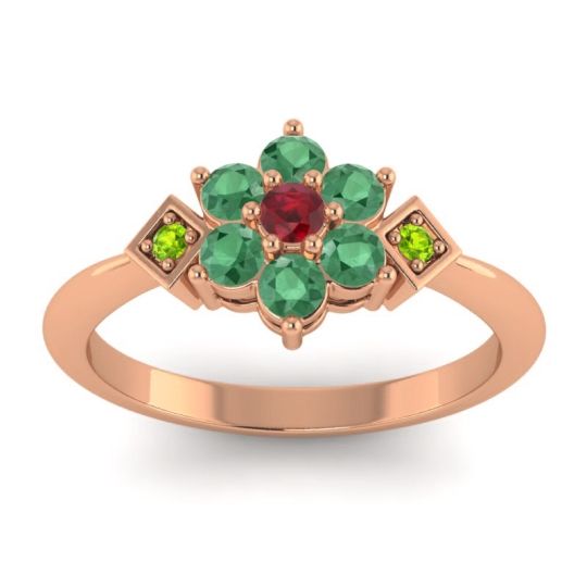 Simple Floral Pave Abja Ring