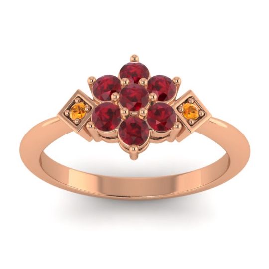 Simple Floral Pave Abja Ring