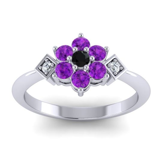 Simple Floral Pave Abja Ring