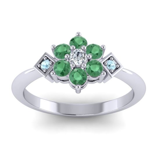 Simple Floral Pave Abja Ring