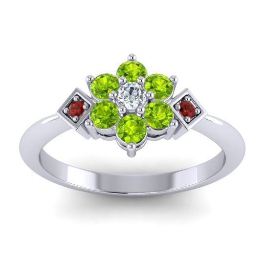Simple Floral Pave Abja Ring
