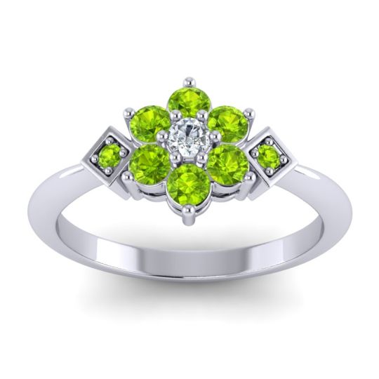 Simple Floral Pave Abja Ring