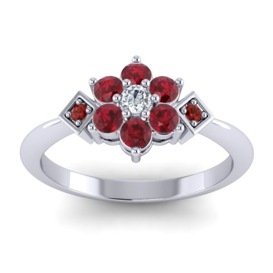 Simple Floral Pave Abja Ring