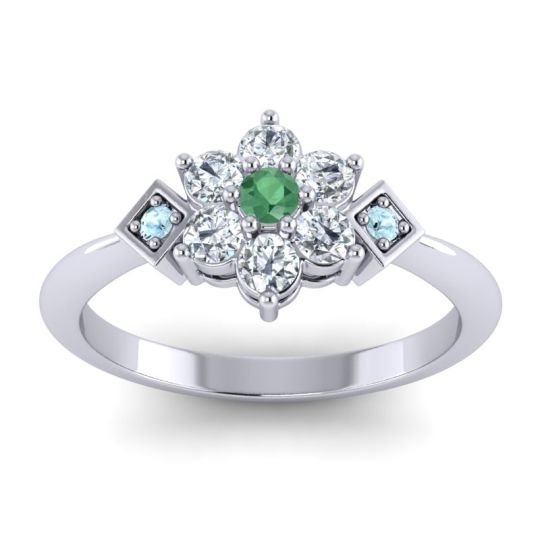 Simple Floral Pave Abja Ring