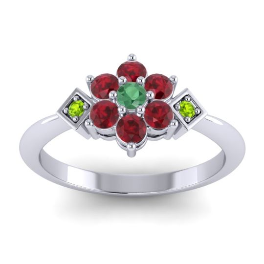 Simple Floral Pave Abja Ring